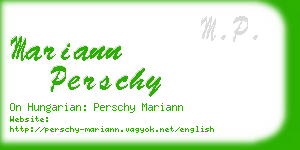 mariann perschy business card